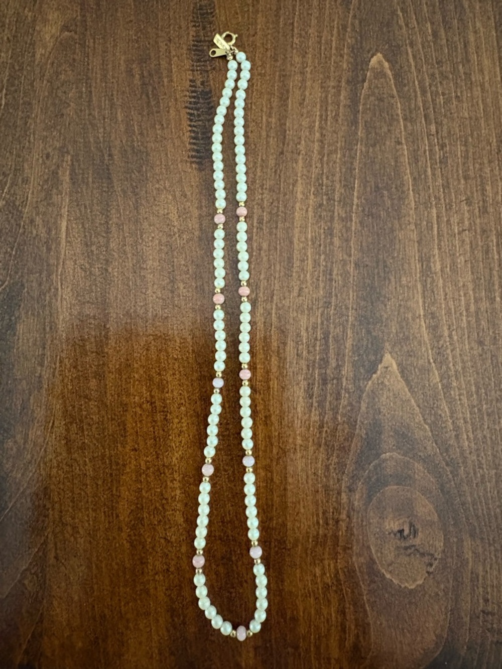 Vintage Marvella White/Pink Pearl Necklace